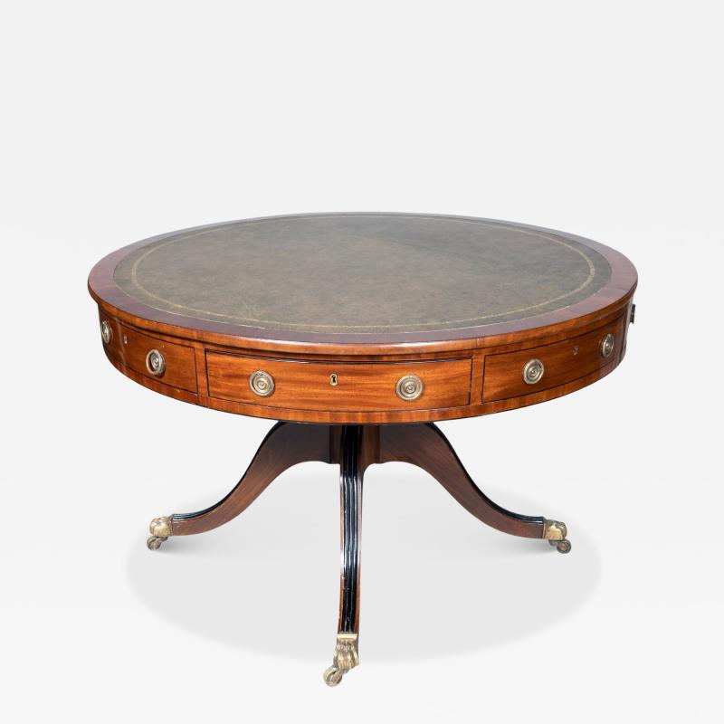 Regency Mahogany Drum Table
