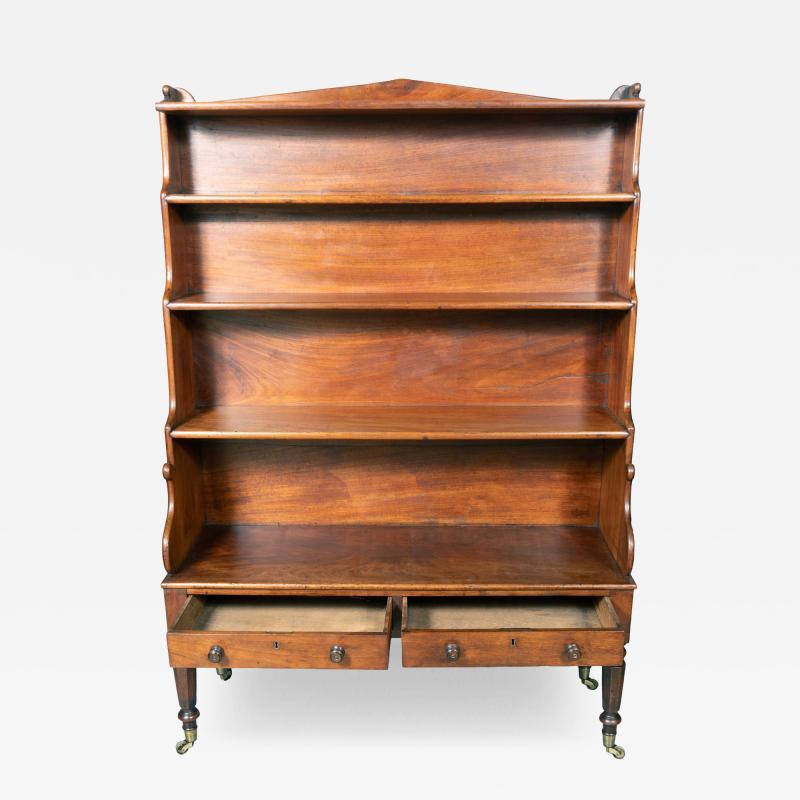 Regency Mahogany Open Bookcase