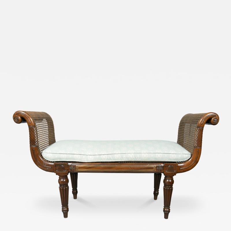 Regency Mahogany Window Bench