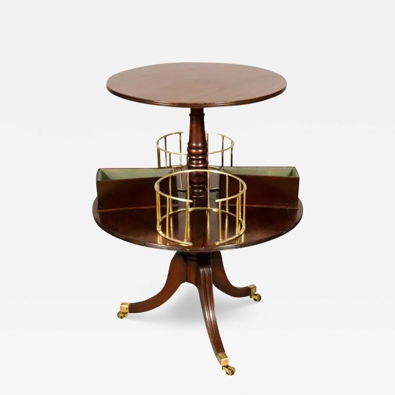 Regency Mahogany and Brass Plate Trolley