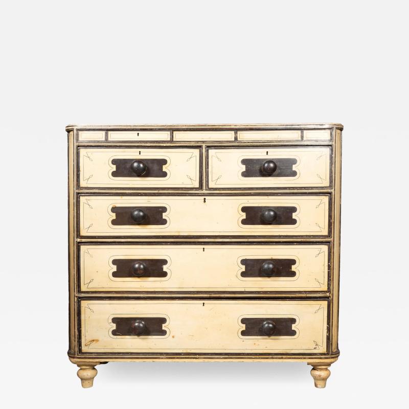 Regency Painted Pine Chest Of Drawers