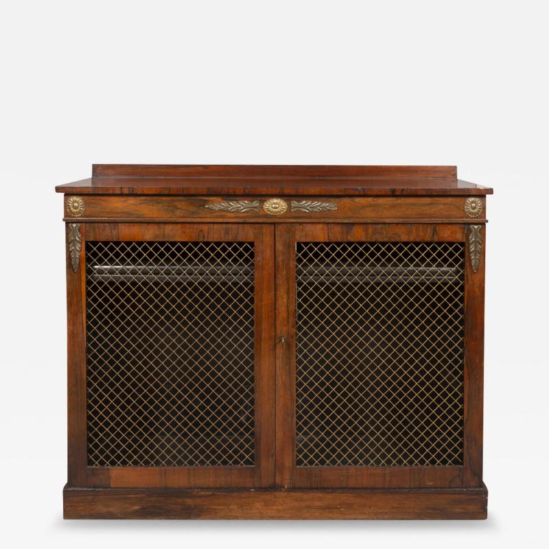 Regency Rosewood and Brass Mounted Credenza