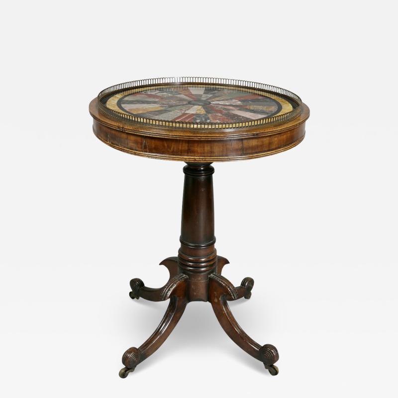 Regency Rosewood and Specimen Marble Table