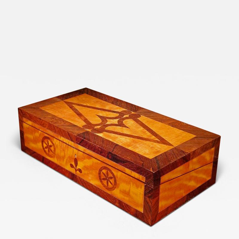 Regency Satinwood and Rosewood Writing Slope