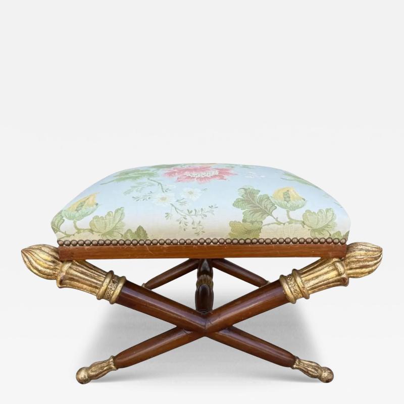 Regency Style Double Sabre Ottoman Stool Bench