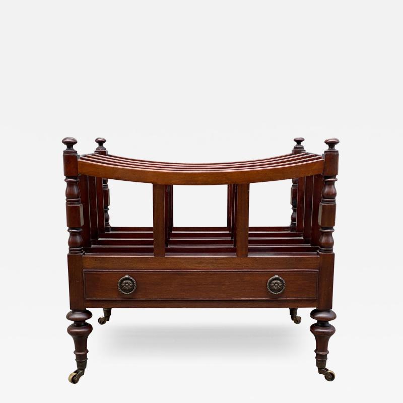 Regency Style Mahogany Canterbury