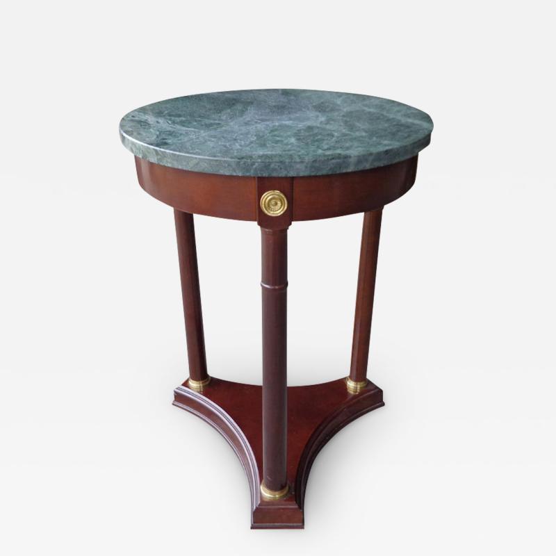 Regency Style Marble Pedestal Side Table