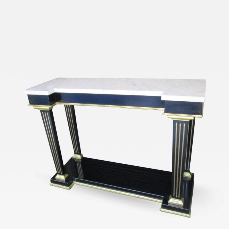 Regency Style Marble Top Console with Applied Bronze