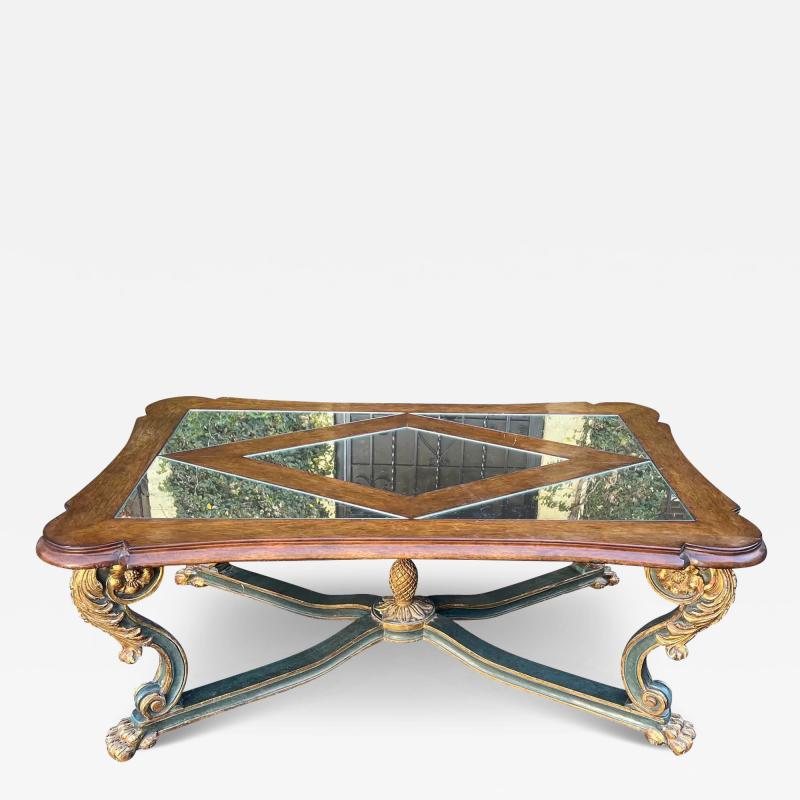 Regency Style Thomas Morgan Carved Italian Giltwood Cocktail Table