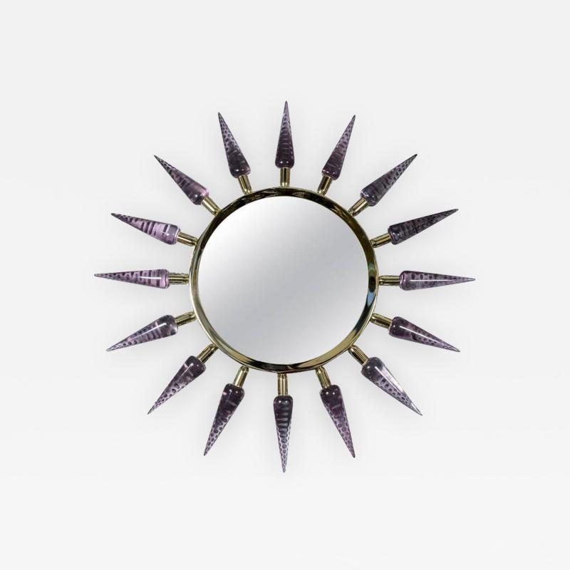 Regis Royant Sunburst Murano Glass Mirror