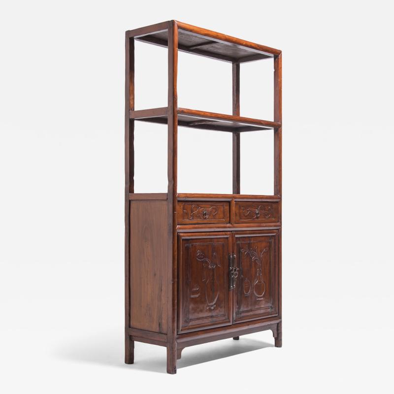 Relief Carved Scholars Shelf
