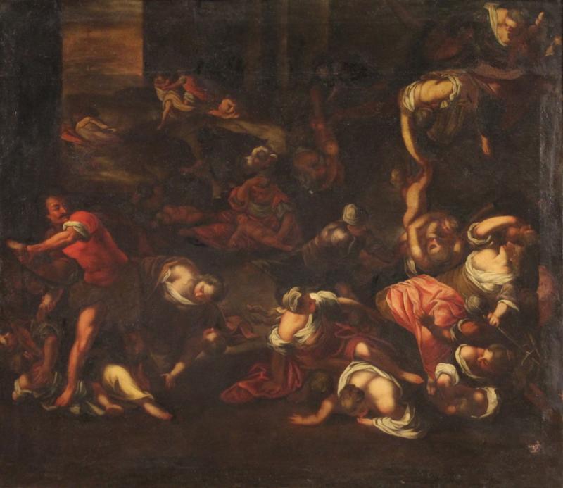 Religious painting from the 17th century the massacre of the innocents