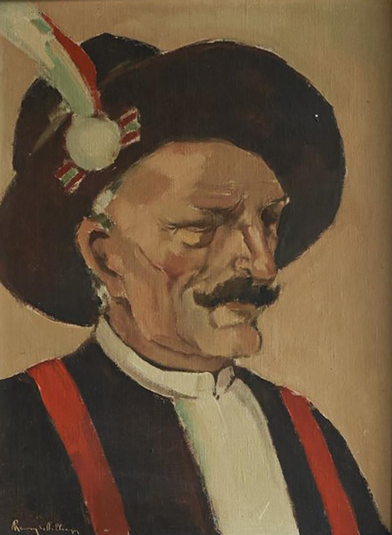 Remy de Pillecyn Remy de Pillecyn Man met hoed Oil on Canvas Belgium 1964