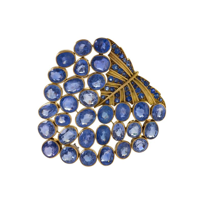 Ren Boivin Ren Boivin Sapphire Feuille Brooch