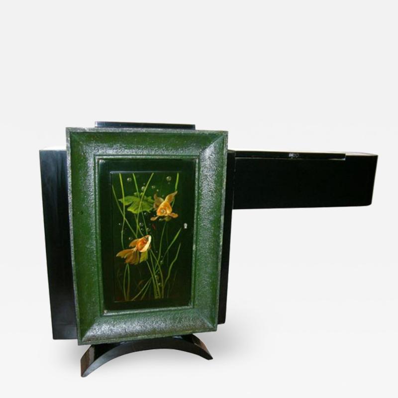 Ren Drouet French Art Deco Low Cabinet by Rene Drouet Gaston Suisse