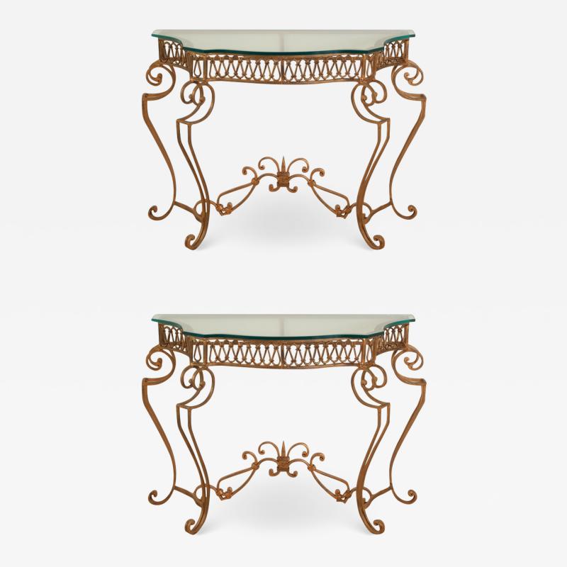 Ren Drouet Rene Drouet Pair of Decorative Consoles