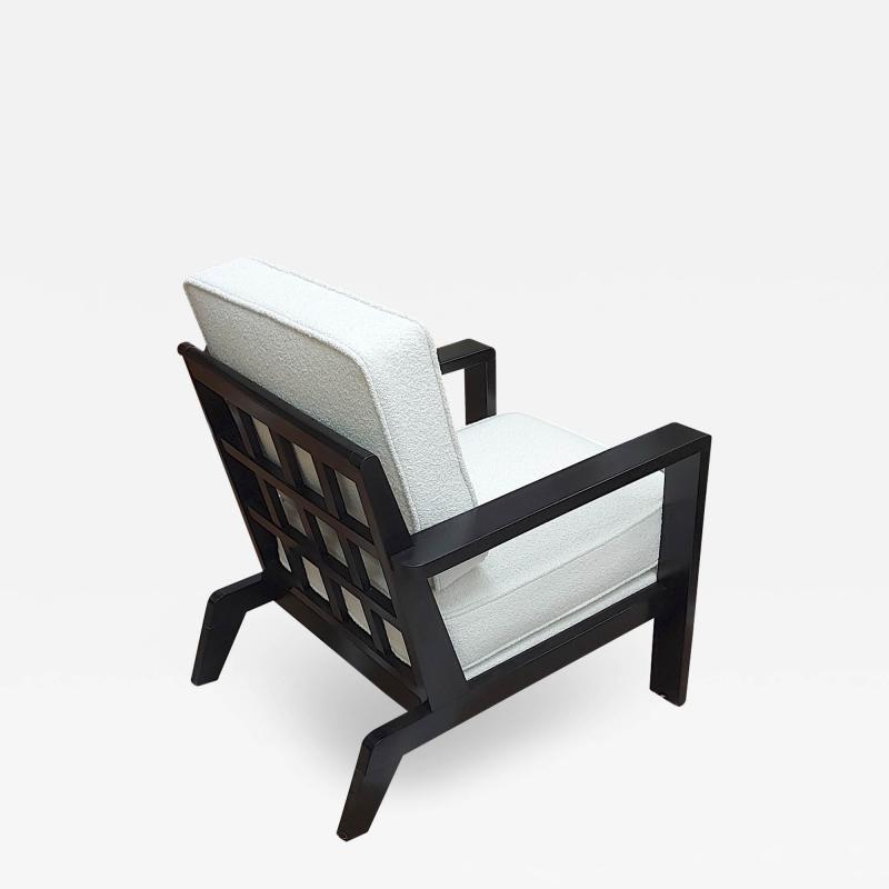 Ren Gabriel Rene Gabriel iconic black lacquered lounge chair