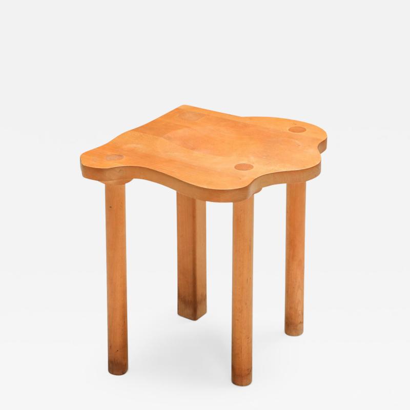 Ren Herbst Wood stool by E R A Herbst 1990