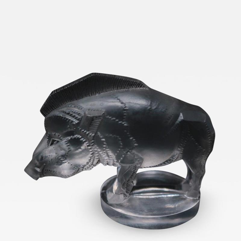 Ren Lalique Lalique Co Art Deco Ren Lalique Clear Glass Sanglier Boar Mascot