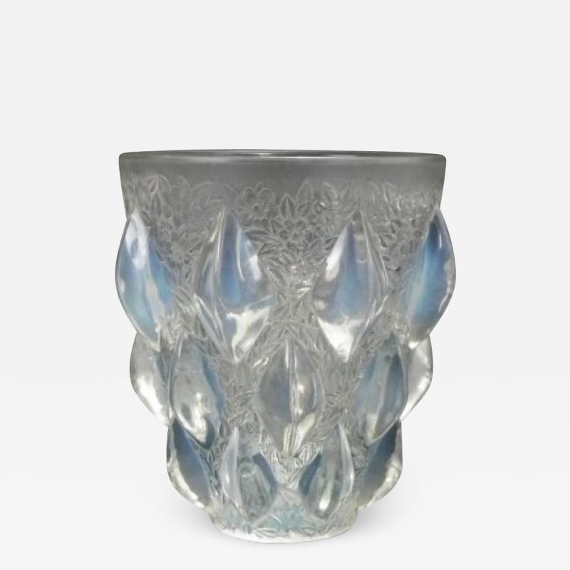 Ren Lalique Lalique Co Art Deco Rene Lalique Opalescent Glass Rampillion Vase