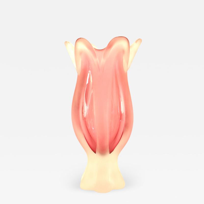 Ren Lalique Lalique Co French Art Moderne Lalique Style Pink Glass Vase