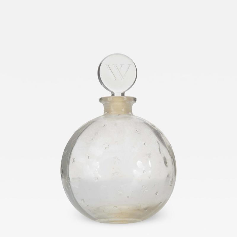 Ren Lalique Lalique Co Lalique for Worth French Art Deco Raised Star Design Perfume Bottle