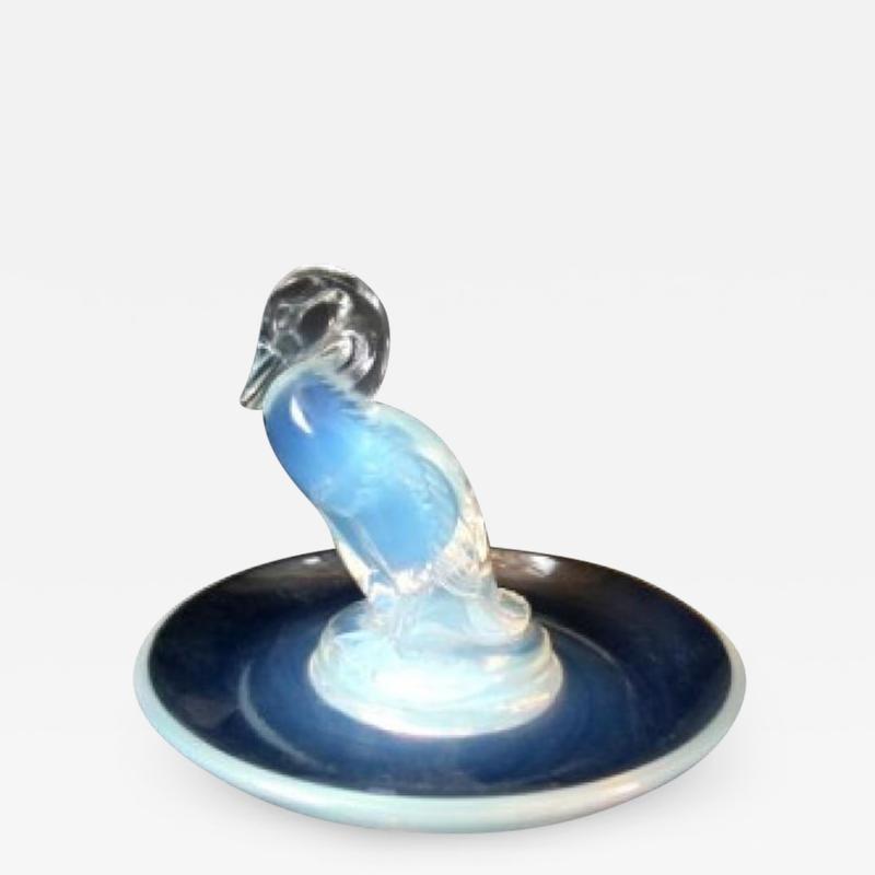 Ren Lalique Lalique Co Ren Lalique Opalescent Glass Canard Duck Cendrier Rond Ashtray