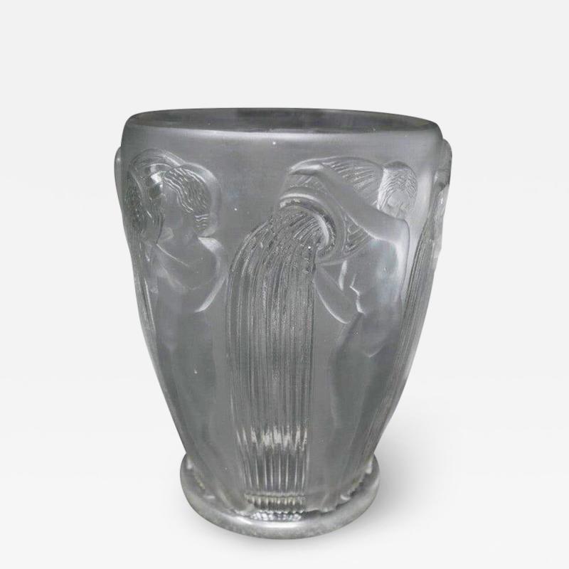 Ren Lalique Lalique Co Rene Lalique Clear Glass Danaides Vase