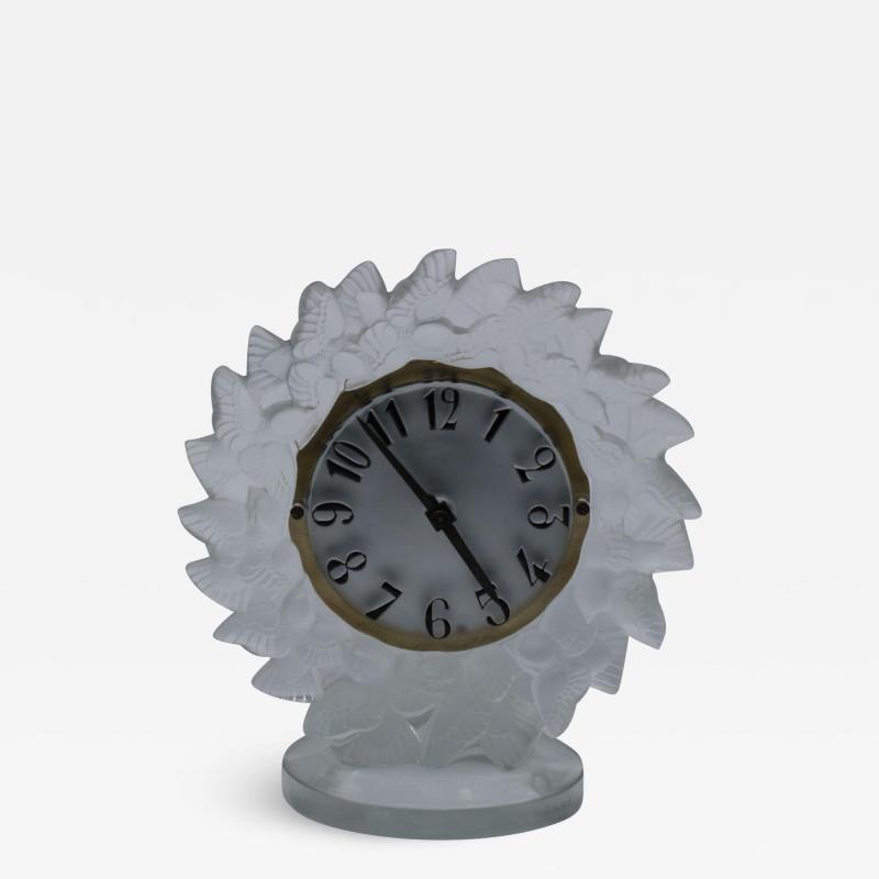 Ren Lalique Lalique Co Rene Lalique Frosted Glass Roitelets Clock