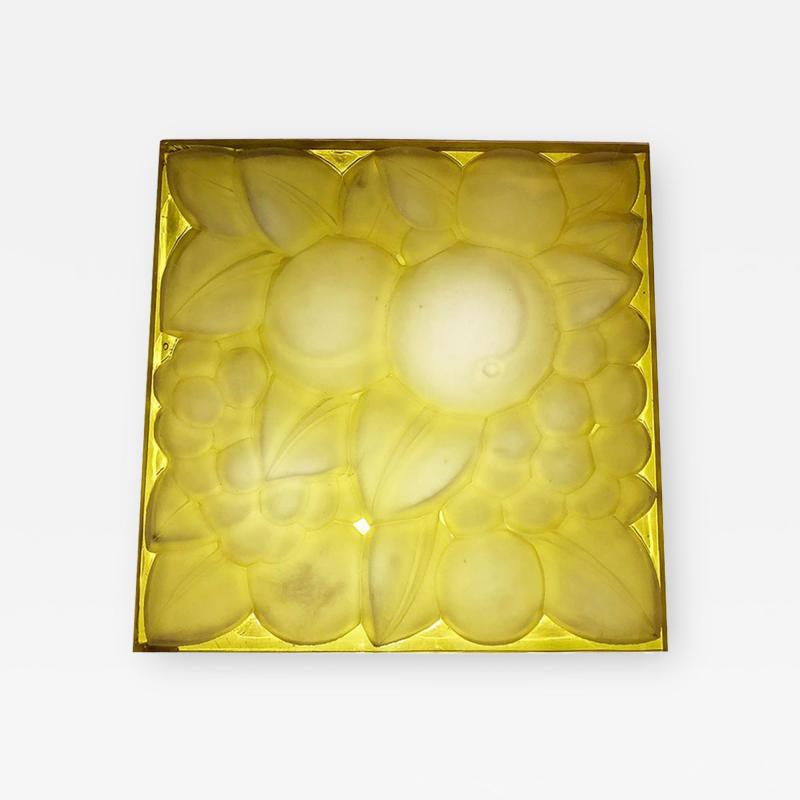 Ren Lalique Lalique Co Rene Lalique Glass Panel Fruits 