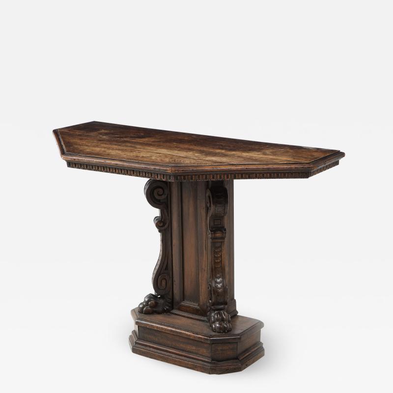 Renaissance Revival Walnut Console Table