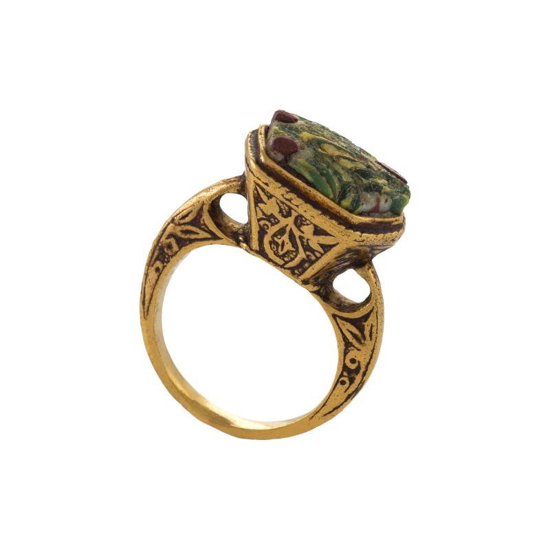 Renaissance Ring with Ancient Roman Mosaic Glass