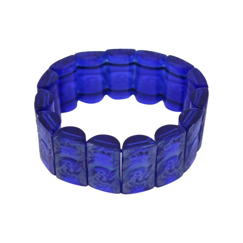 Rene Lalique Blue Glass Poussins Bracelet