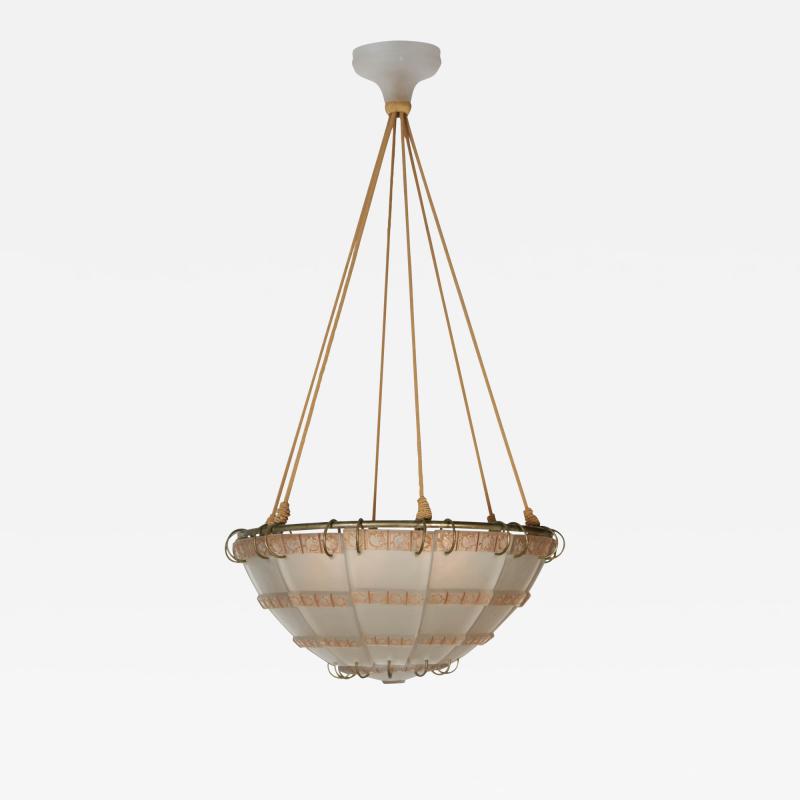 Rene Lalique Chandelier Bandes Des Roses 