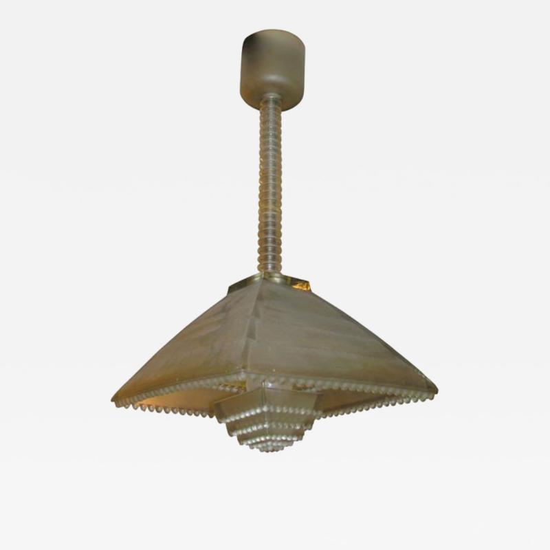 Rene Lalique French Art Deco Chandelier by Rene Lalique RAVENNE 
