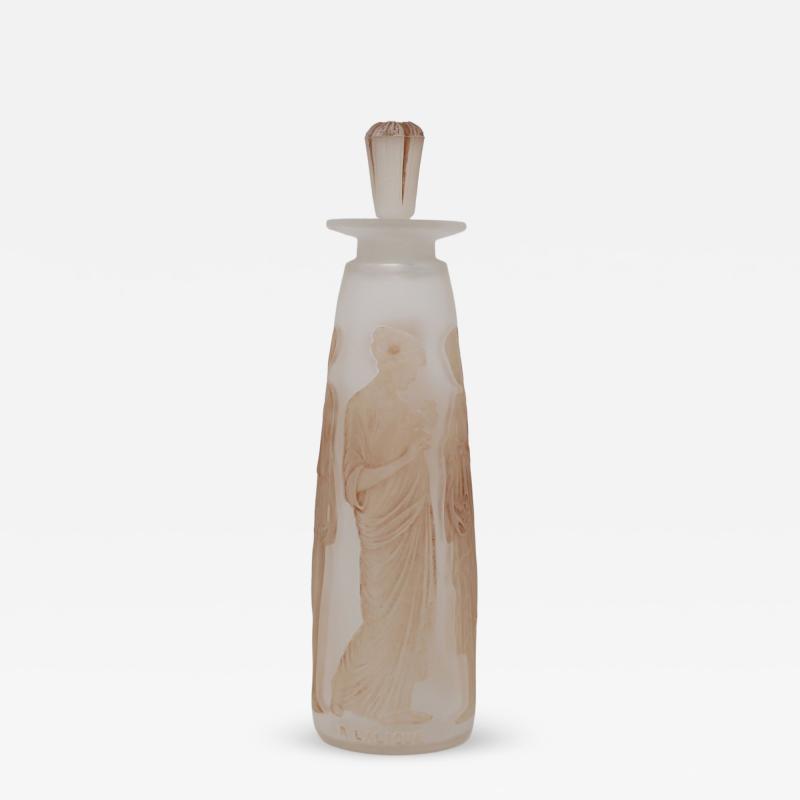 Rene Lalique Glass Ambre Antique Perfume Bottle