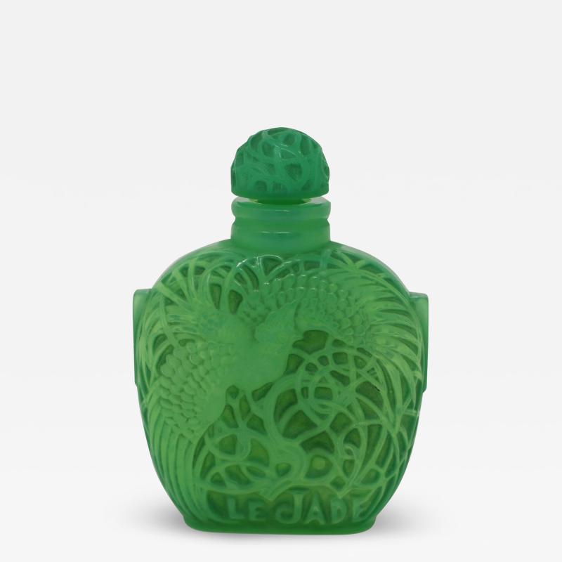 Rene Lalique Green Glass Le Jade Perfume Bottle