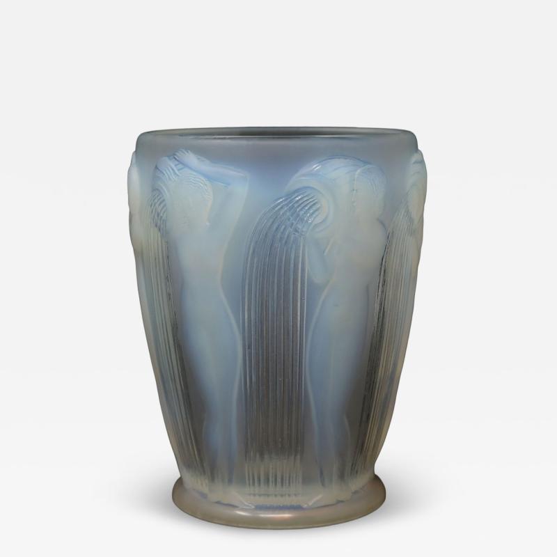 Rene Lalique Opalescent Glass Danaides Vase