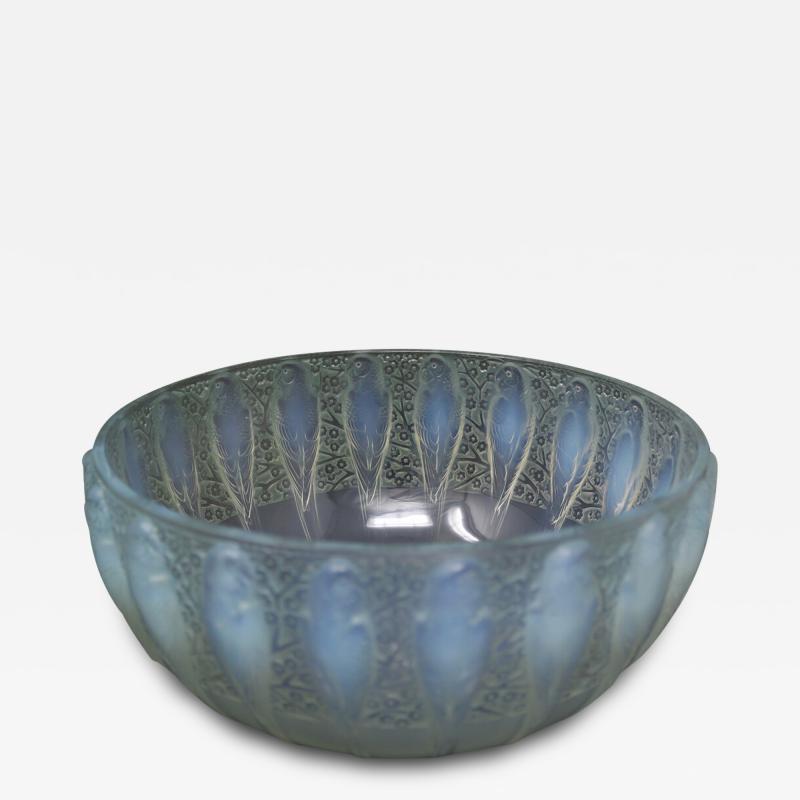 Rene Lalique Opalescent Glass Perruches Bowl