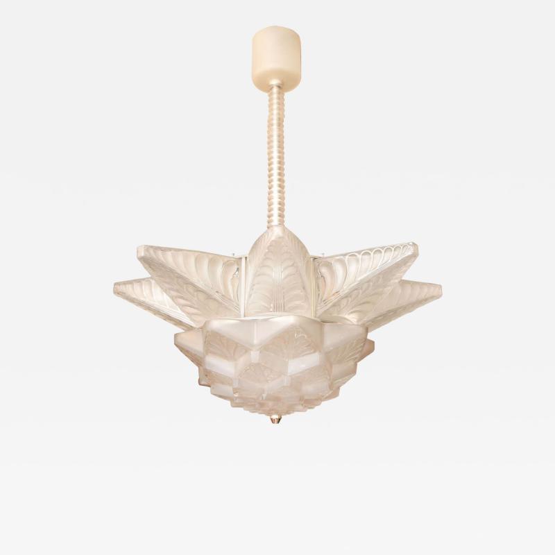 Rene Lalique Rene Lalique Art Deco Chandelier Stockholm I 