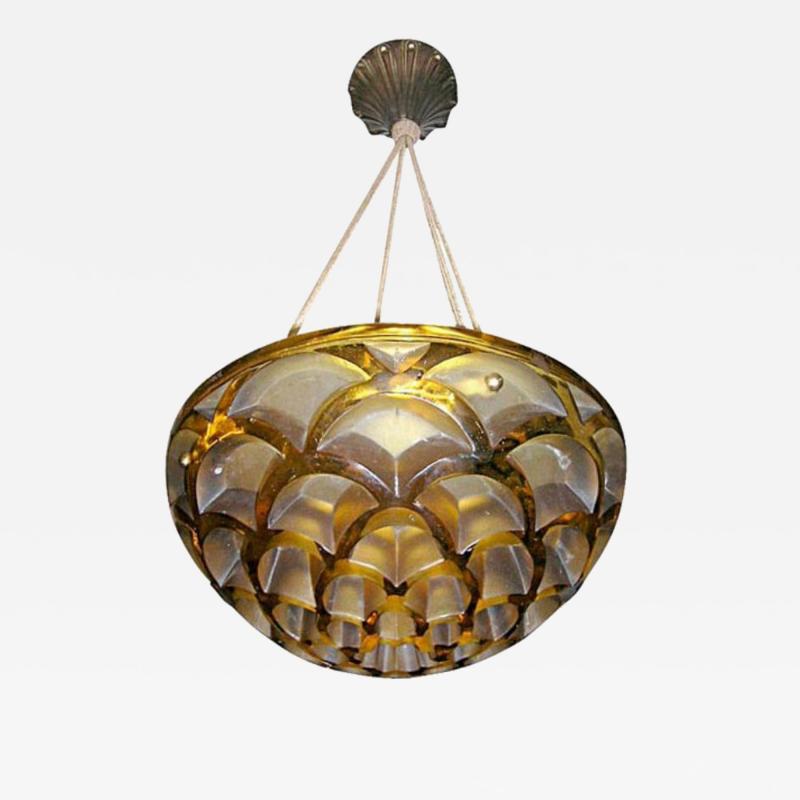 Rene Lalique Rinceaux Art Deco Chandelier by Rene Lalique