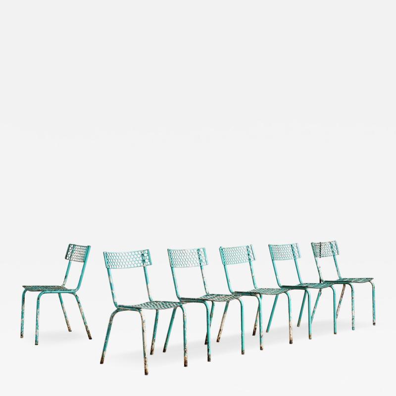 Rene Malaval Turquoise Rene Malaval Bistro Chairs set of 6