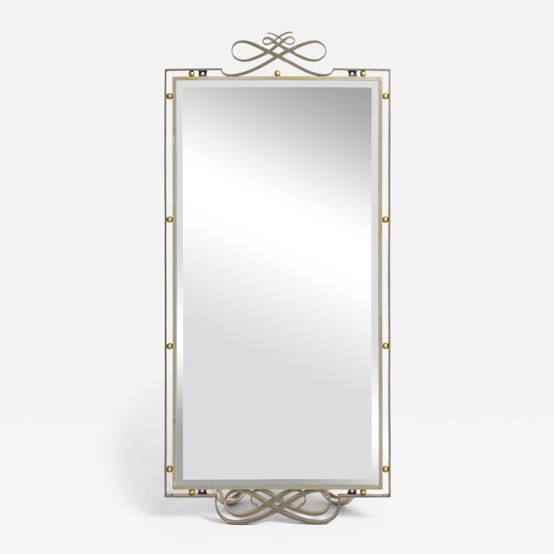 Rene Prou Art Deco Forged Iron Mirror