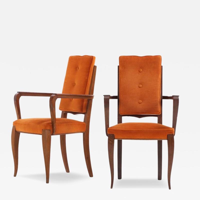Rene Prou Pair of Art Deco period armchairs