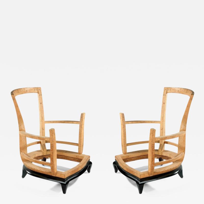 Rene Prou Rene Prou pair of arm club chairs