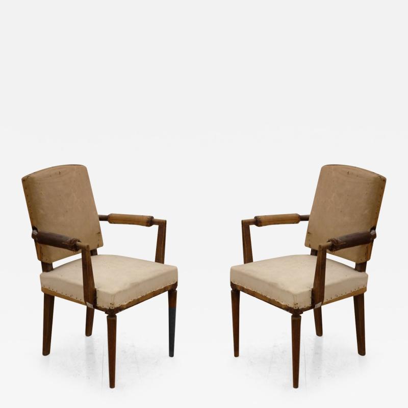 Rene Prou Rene Prou pair of armchairs