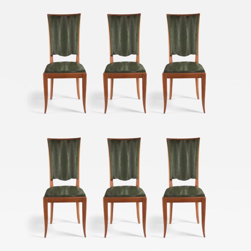 Rene Prou Rene Prou style set of 6 dining chairs