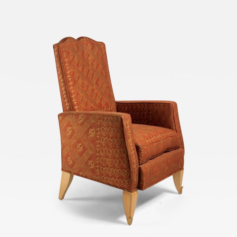 Rene Prou Rene Prou style single high backed armchair
