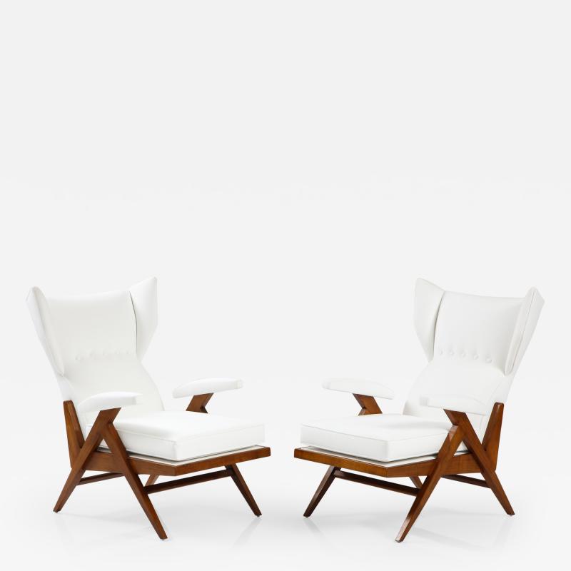 Renzo Franchi Rare Pair of Sculptural Camea Lounge Chairs by Renzo Franchi for Brianzola