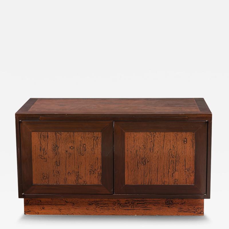 Renzo Rutili American Mid Century Renzo Rutili Walnut and Copper Credenza